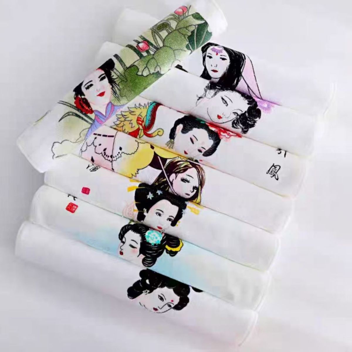 遇水变色毛巾美女温感浴巾超细纤维温变巾二次元卡通毛巾加厚吸水