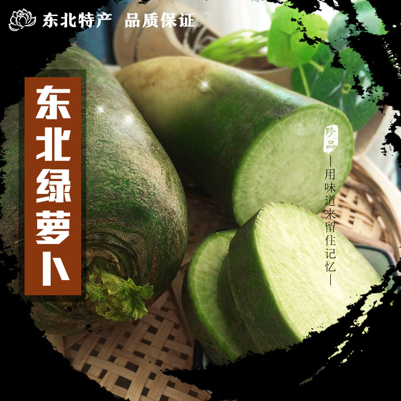 水果萝卜甜脆东北农家青萝卜生吃新鲜包邮蔬菜绿萝卜沙拉五斤包邮