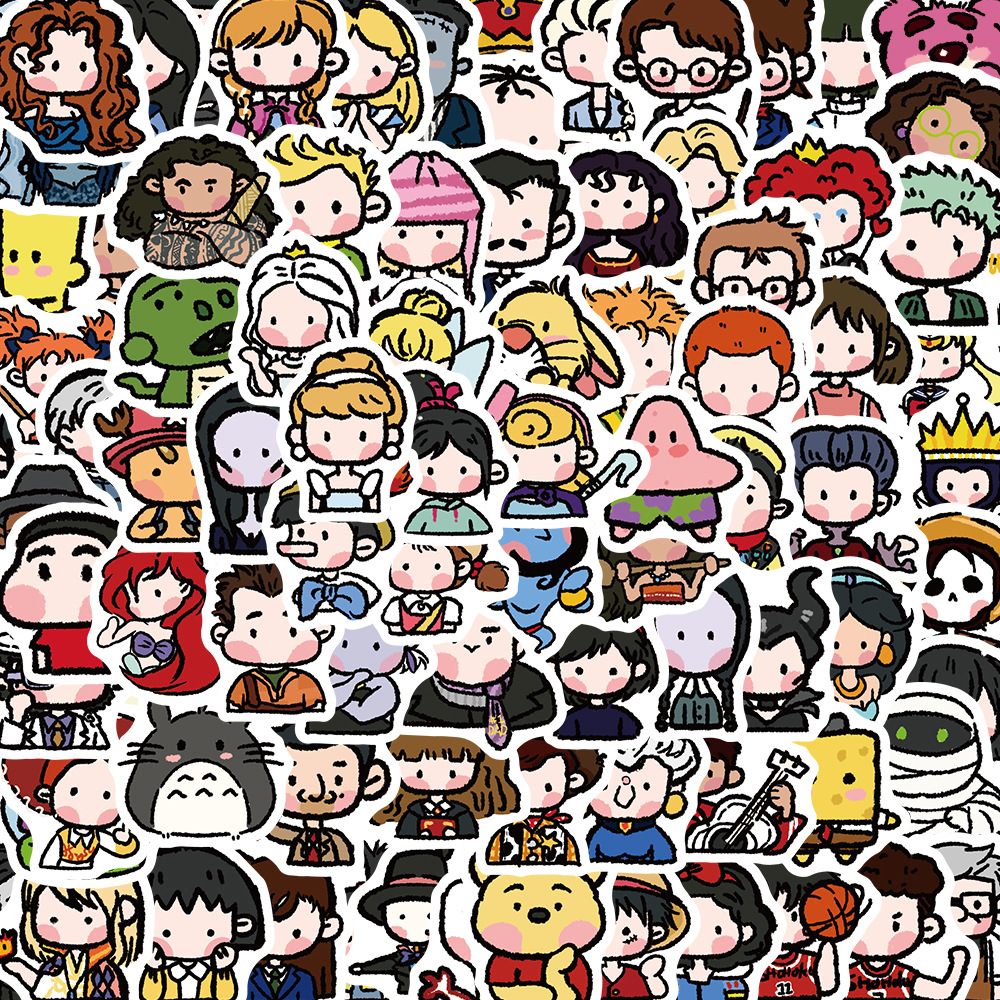 涂中鸦贴纸/立体贴纸90张复古