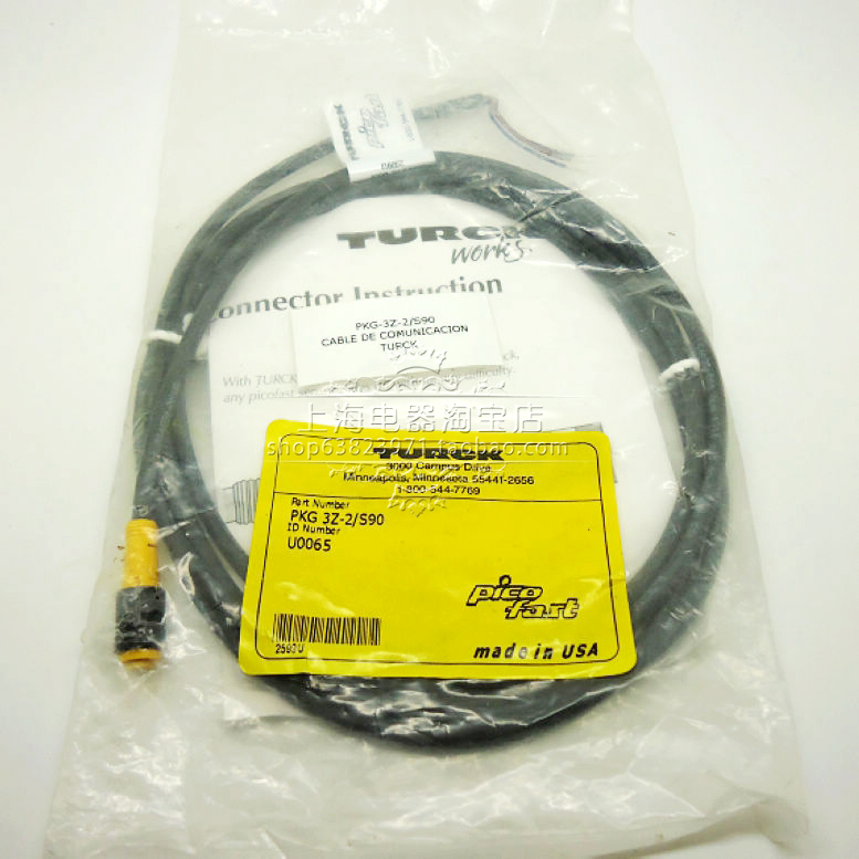 全新图尔克TURCK 传感器连接线/M8插线PKG3Z-2-S90原装正品