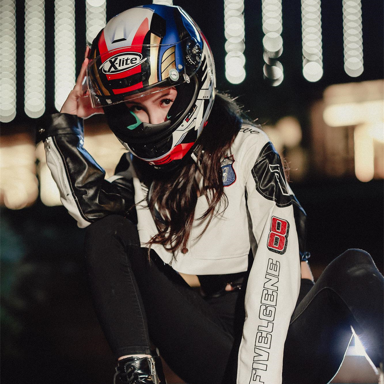 意大利全盔赛车头盔四季高达联名