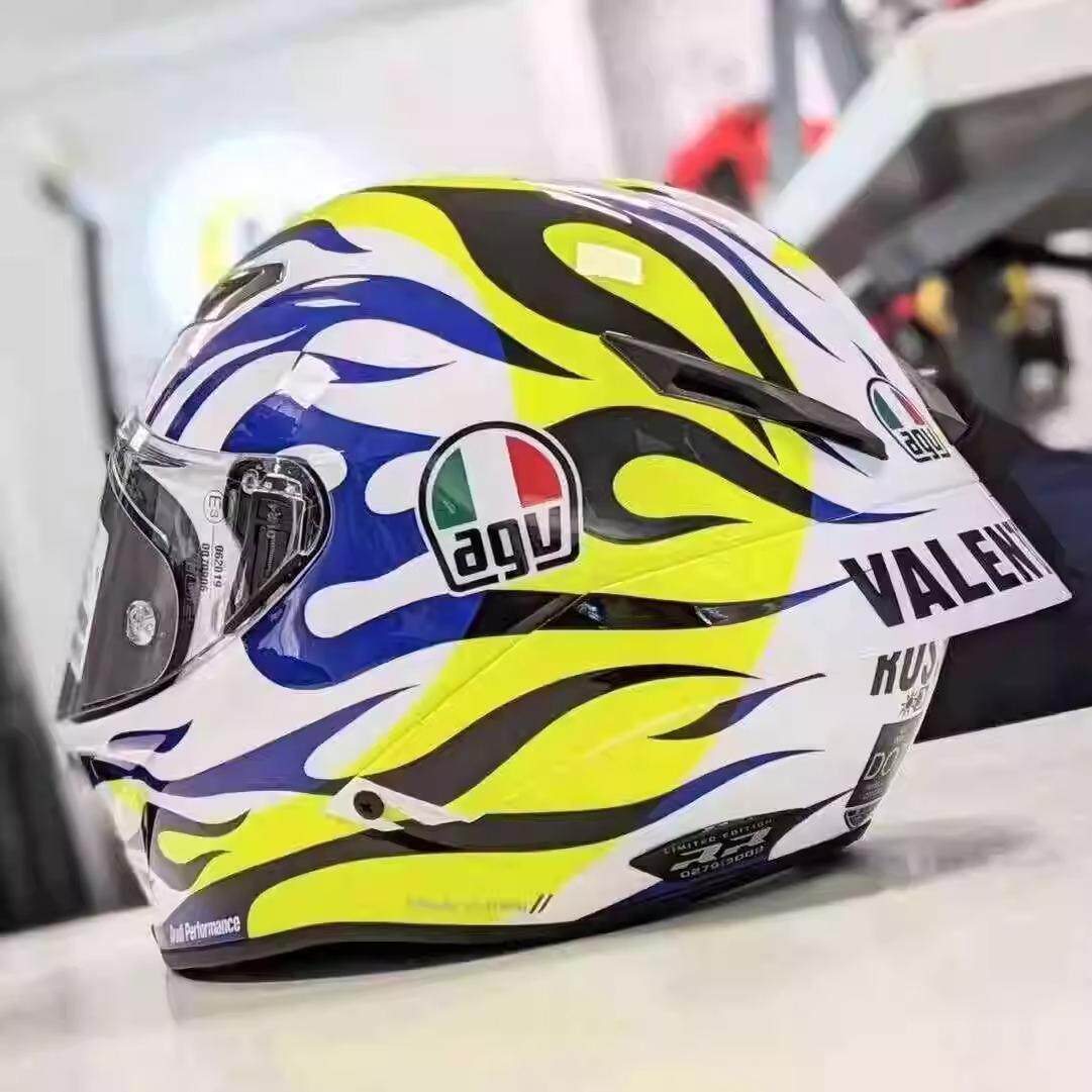 【订金】agv罗西限量款pista gp rr日月罗拉摩托机车碳纤头盔全盔