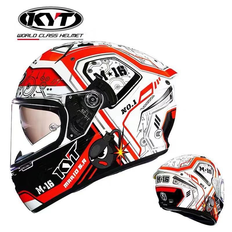 KYT摩托车全盔超级奶爸双镜片