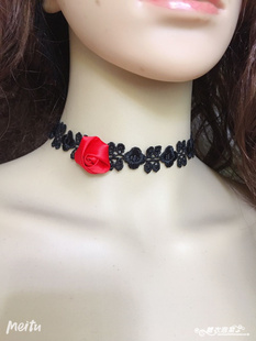 网红新蕾丝森女短链 颈链项饰品项链水波链颈带 锁骨链民族风颈饰