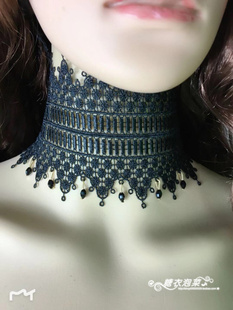 2026新品韩版宫廷复古加宽颈纹遮盖时尚黑色蕾丝女王锁骨颈饰项链