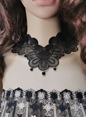 包邮新品欧美蕾丝软女遮盖颈链