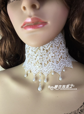 加宽疤痕遮盖蕾丝围巾颈链新品