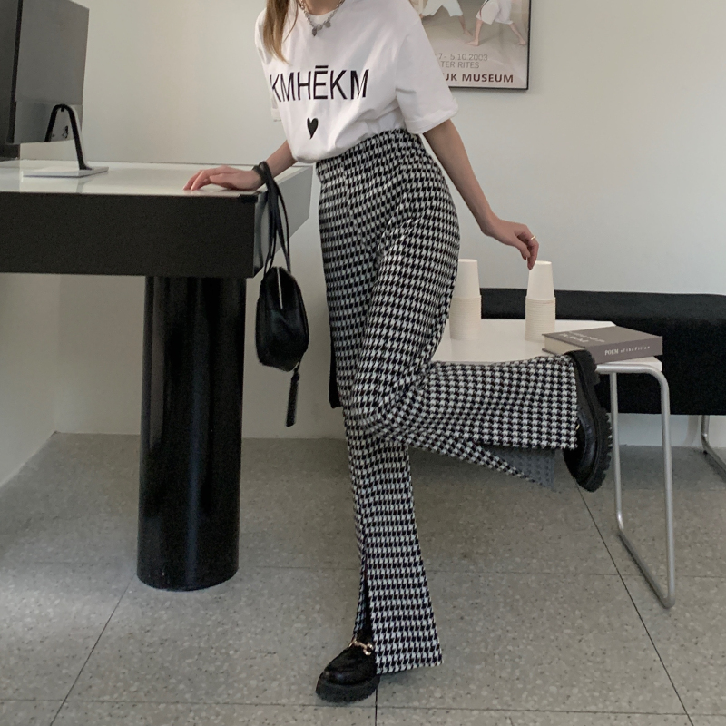 Real price ~ new style of wide leg pants with thousand bird check