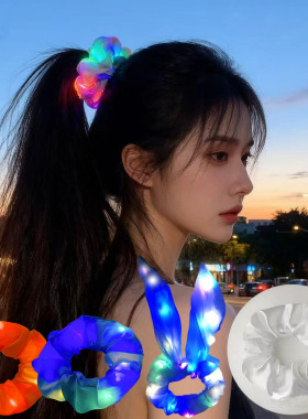 新款甜美LED发光发圈发绳创意发饰酒吧节日装饰头绳发饰