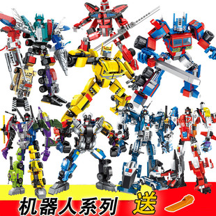 12岁高 车玩具678 乐积木变形男孩子益智力拼装 金刚机器人儿童组装