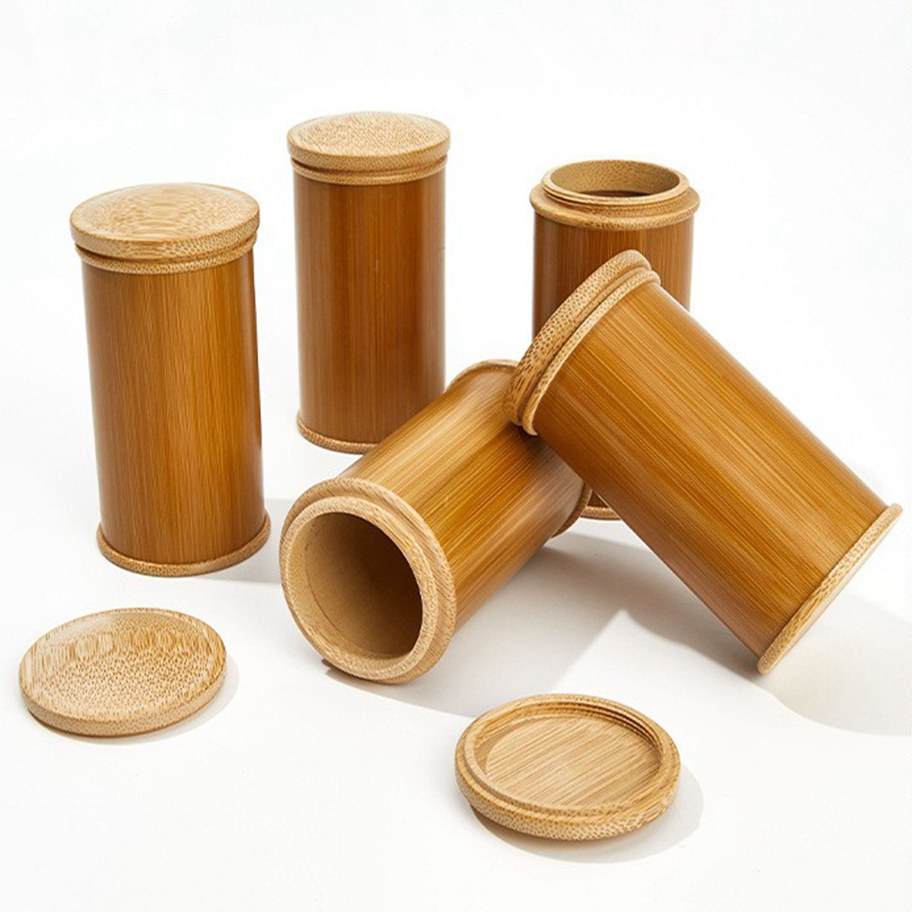 玉竹螺纹茶叶罐包装 小号旅行便携密封茶叶桶 竹子储存罐定制图案,餐饮具,茶叶罐,淘宝优惠券,粉丝福利购,淘宝优惠卷