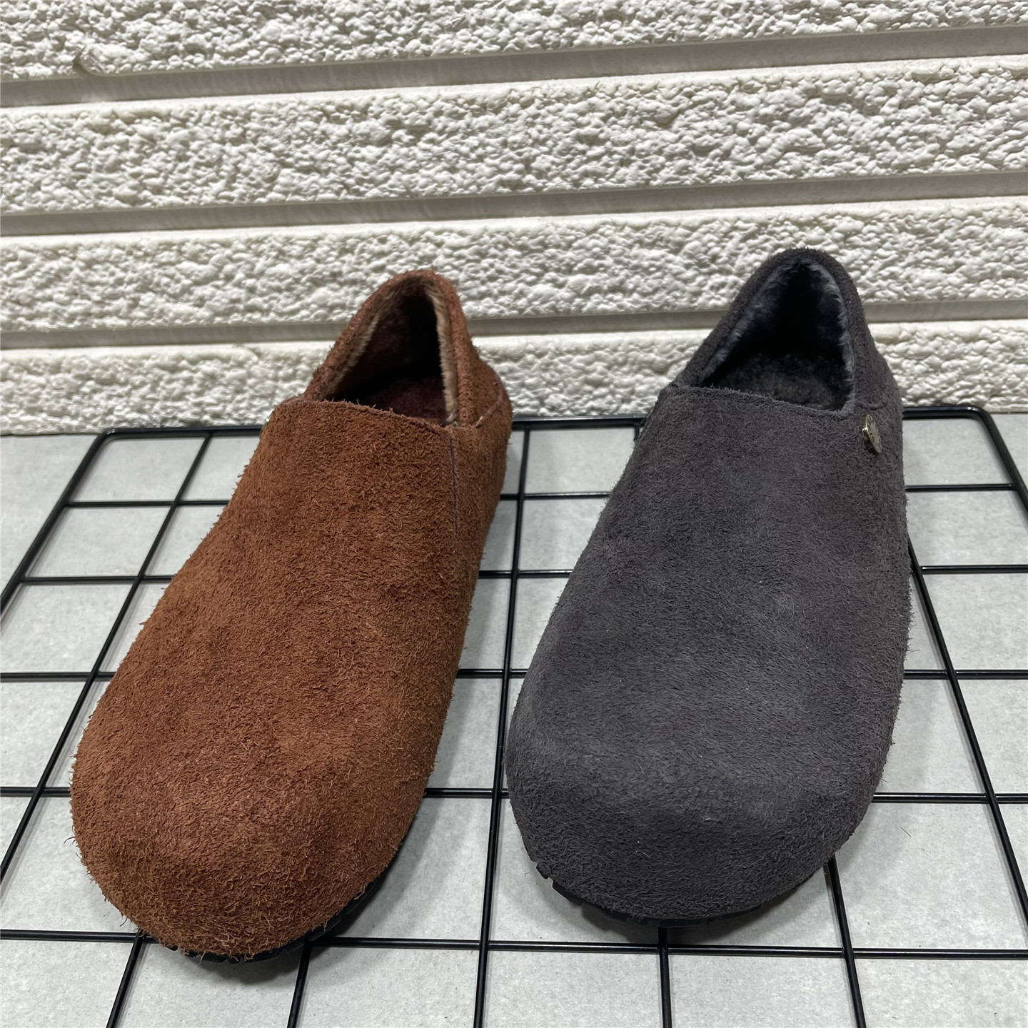 冬季新款软底舒适加绒百搭懒人鞋