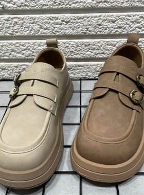 断码处理软底乐福鞋女款春季新款通勤百搭小皮鞋英伦风平底鞋子女