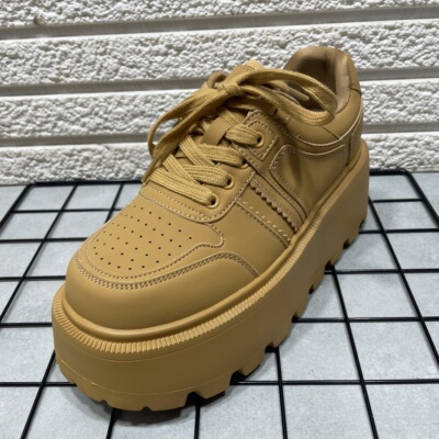 小众厚底增高小个子松糕板鞋女