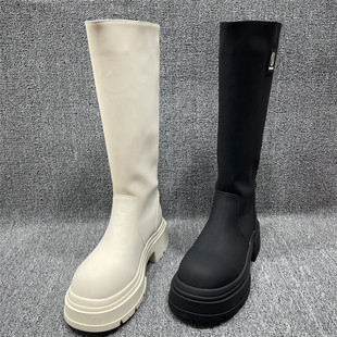 显瘦不过膝骑士靴时尚 新款 高筒靴 处理欧货长筒靴女厚底秋冬季 断码