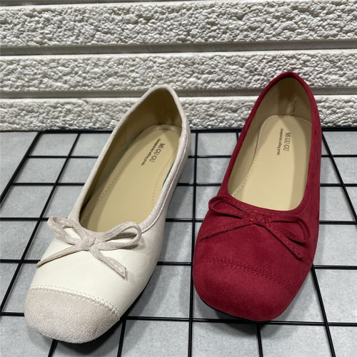 断码处理蝴蝶结浅口单鞋女