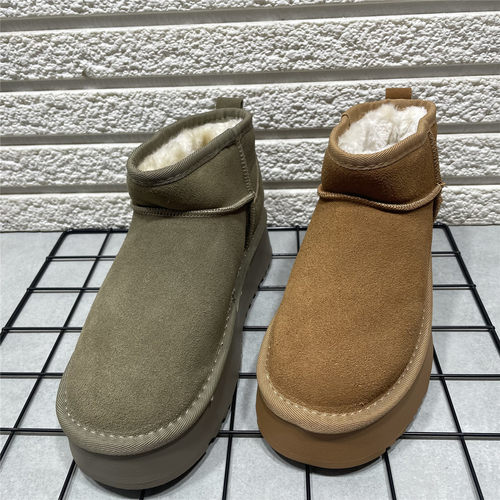 断码处理真皮雪地靴女冬季新款