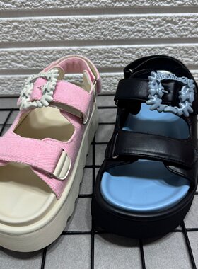潮流休闲沙滩鞋厚底露趾凉鞋女