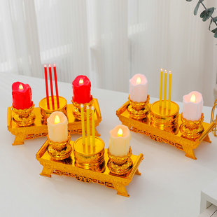 新款电烛台厂家直销供佛上坟祭祀家用无烟电池款电子蜡烛灯包邮