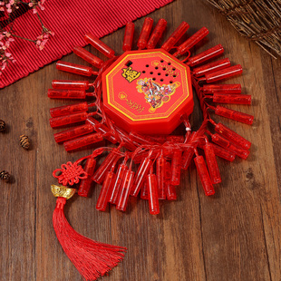 仿真led电子鞭炮厂家直销义乌货源带响免插电新款爆竹花炮送电池