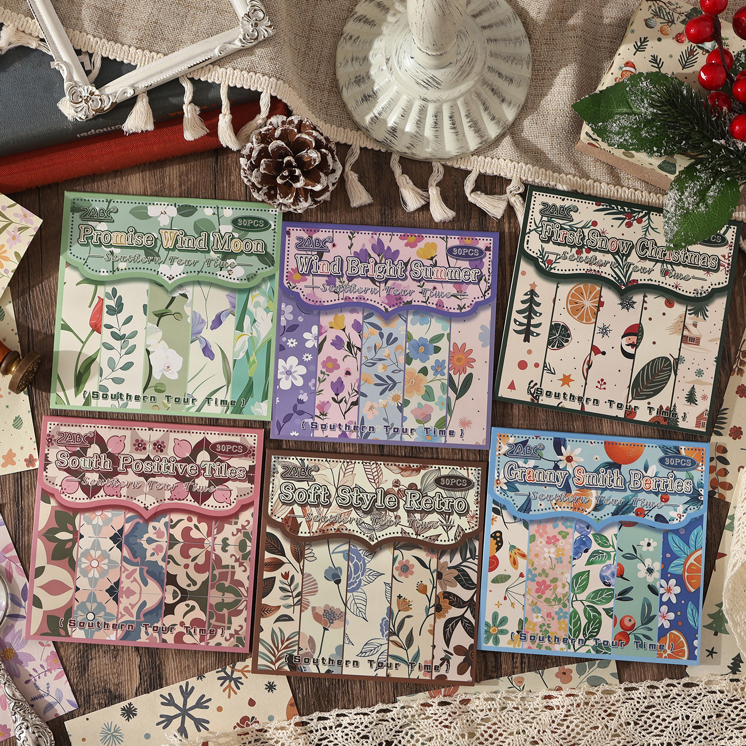 悦真南巡时光素材纸花砖花卉圣诞