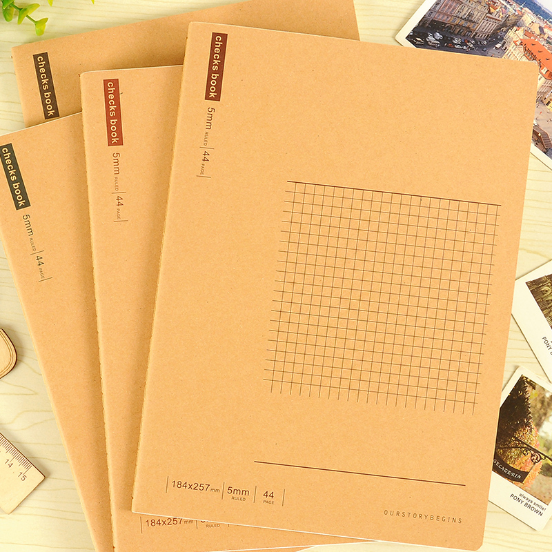 套装多款方格本集锦B5方眼格子簿