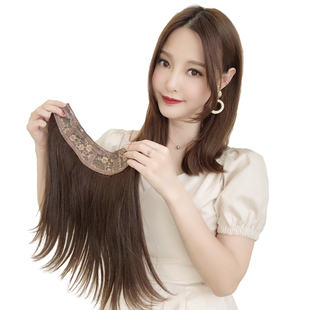 MEIER真发U型一片式戴接全头垫发片增加发量隐形蓬松垫发根补发片