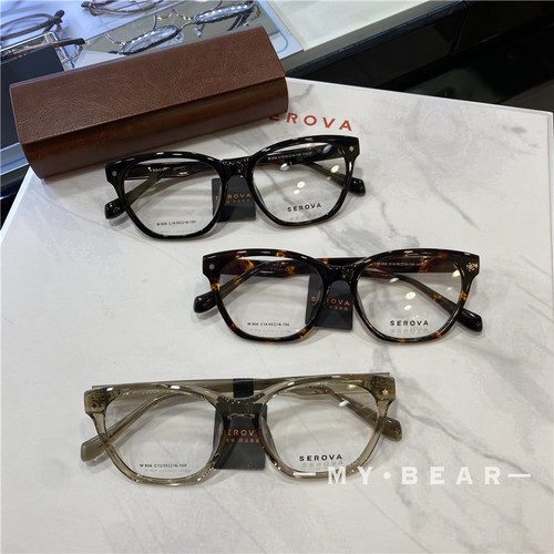 2025春夏新品施洛华超轻黑框猫眼个性眼镜防蓝光女可配近视SF806