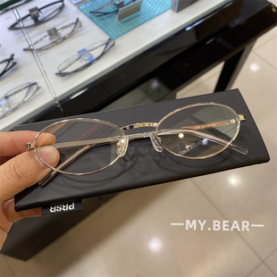 2025秋冬新品 女日系潮眼镜 高智感眼镜架清冷银色书呆子猫眼窄长款