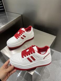 过年红鞋！乐萱～实体店同售小白鞋2026春新款时尚休闲舒适女鞋