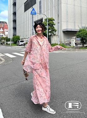 安特卫普法式甜欲重工刺绣蕾丝衬衫半裙套装慵懒感宽松衬衫鱼尾裙