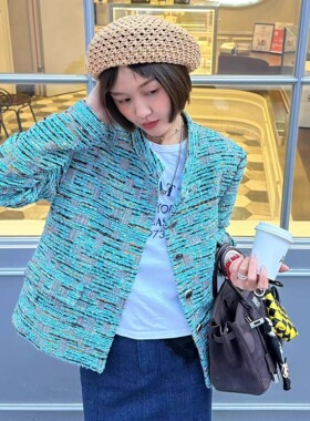 格雷玩出新花样 时髦摩登复古小香外套高级感小众设计师面料西装