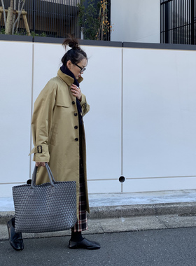 秋冬常青款 店主强推 高级质感经典插肩袖百搭休闲廓形风衣女外套