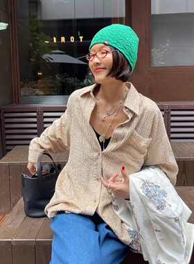 本期必入No.1麦穗衬衫！高品质重工四季宽松慵懒肌理百搭长袖衬衣