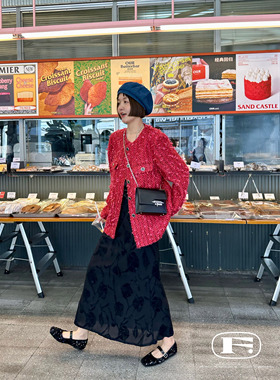 清冷美学艺术浮雕提花半身裙 弹力高腰显瘦鱼尾裙 春夏人手一条