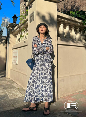 店主私服 夏日恋歌法式慵懒褶皱提花防晒衬衫高腰显瘦鱼尾裙套装