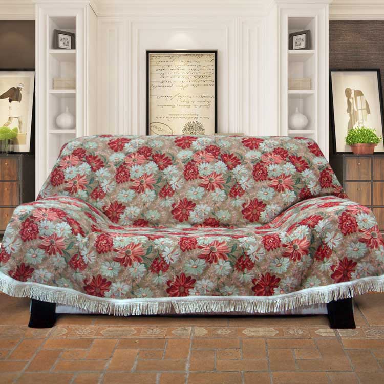 2米加宽沙发巾罩套全盖田园耐脏