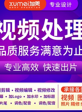 视频制作PR剪辑加字幕合成短片处理AE编辑修改MG动画GIF动图代做