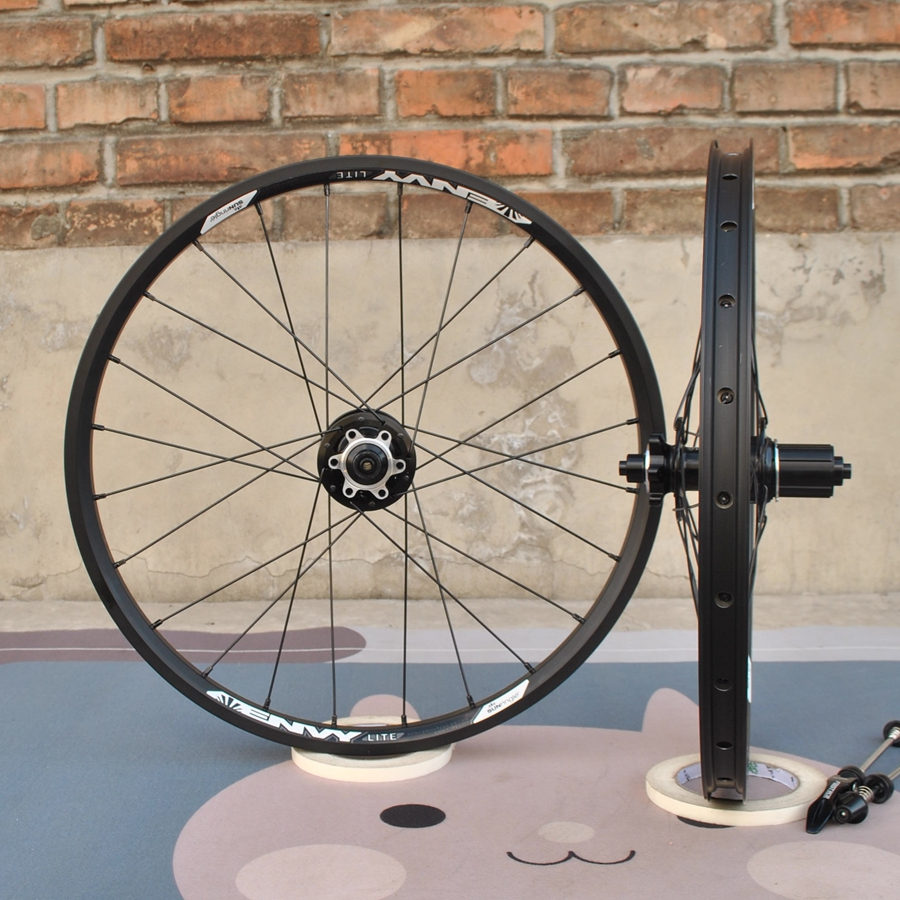 轱辘哥20寸406碟刹轮组宽圈支持宽胎fastac da201轴+dt辐条太阳圈