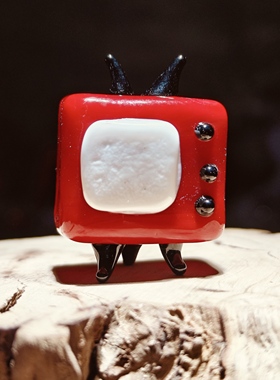 网红迷你厨房比手掌小微缩电视机超小儿童食玩过家家玩具复古礼物