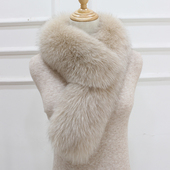 狐狸毛围巾真毛皮草围巾女士秋冬长款 保暖加厚围脖毛领子