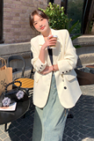 296A【秋装新款】白色洋气西装外套减龄百搭23803P125K178，女装西装，浙宝296A
