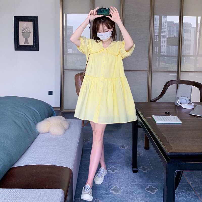 【现货】2023夏装新款连衣裙女减龄连娃娃裙23806P120K178，女装连衣裙，浙宝296A