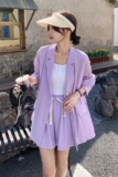 【现货】2023夏装新款女式防晒服套装减龄神器238812P125K178，女装西装，浙宝296A