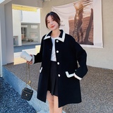 【新款现货】2023秋冬季小香风撞色毛呢大衣296A-2238-P170K258，女装毛呢外套，浙宝296A