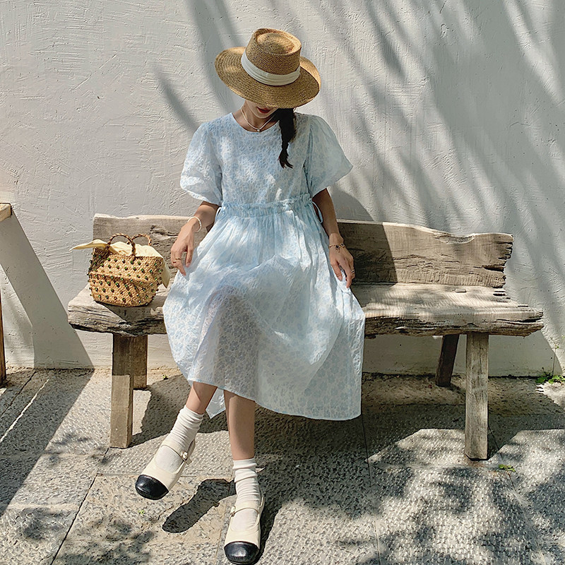 现货新款20223夏装新款夏装甜美减龄连衣裙女2223,女装连衣裙,浙宝296A
