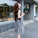 【26新款】新款现货格子拼接休闲连衣裙2B130-2608-P150-K258，女装连衣裙，浙宝296A