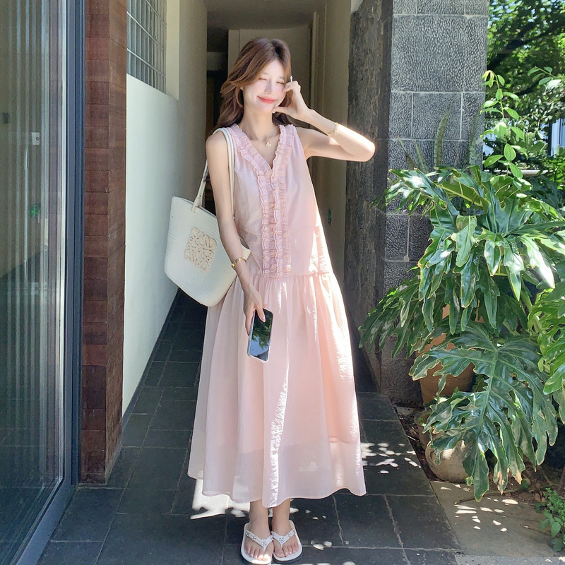 【26新款现货】仙气法式木耳边连衣裙2B130-2606-P145-K248,女装连衣裙,浙宝296A