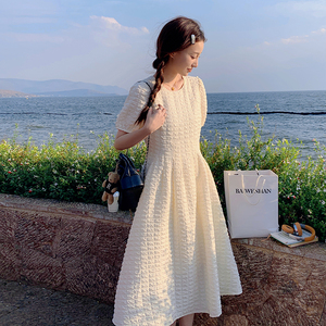 【新款现货】2023年夏装新款泡泡肌理连衣裙女减龄23825P120K178图片