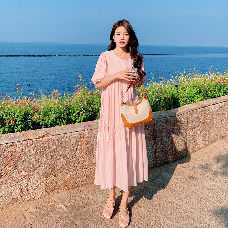 【新款现货】2023年夏装新款减龄粉嫩仙气连衣裙23829P125K178,女装连衣裙,浙宝296A